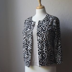 Leopard-print Cardigan Sweater